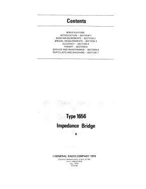 Impedance Bridge 1656; General Radio (ID = 2952441) Equipment