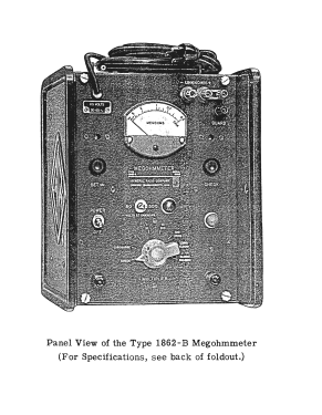 Megohmeter 1862-B; General Radio (ID = 2952427) Ausrüstung