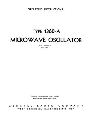 Microwave Oscillator 1360-A; General Radio (ID = 2951601) Equipment