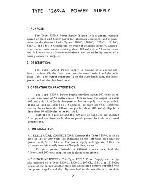 Power Supply Type 1269-A; General Radio (ID = 2955025) Power-S