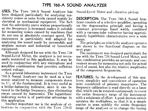 Sound Analyzer 760-A; General Radio (ID = 1330075) Equipment