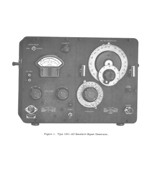 Standard Signal Generator Type 1021-A, 1021-AU, 1021-AV, 1021-AW; General Radio (ID = 2954619) Equipment