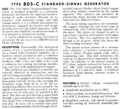Standard Signal Generator 805-C; General Radio (ID = 1333385) Equipment