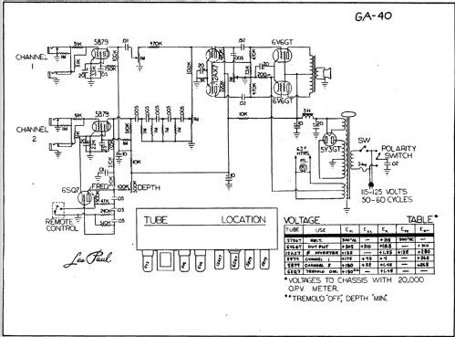 GA40 Les Paul ; Gibson Manufacturing (ID = 840794) Ampl/Mixer