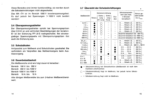 Vielfachmessgerät MA-4H; Metrawatt, BBC Goerz (ID = 1209645) Equipment