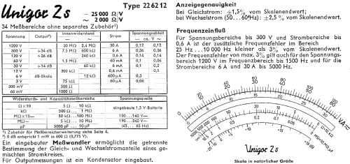 Unigor 2s Type 226212; Goerz Electro Ges.m. (ID = 853476) Equipment