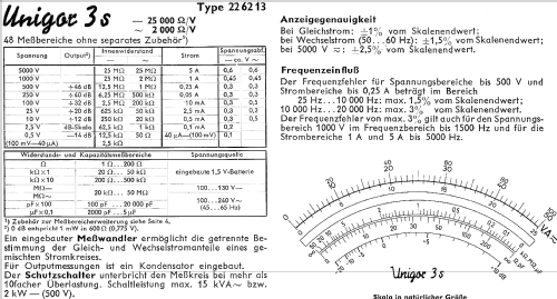 Unigor 3s Type 226213; Goerz Electro Ges.m. (ID = 853479) Ausrüstung