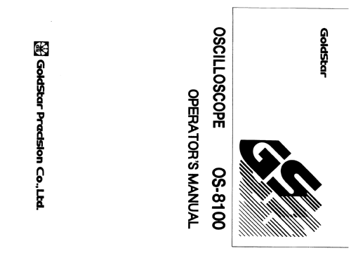 Oscilloscope OS-8100; Gold Star Co., Ltd., (ID = 2399023) Equipment