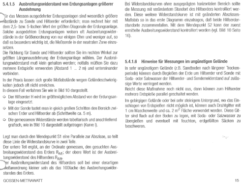 Widerstandsmessgerät Geohm 2; Gossen, P., & Co. KG (ID = 1639854) Equipment