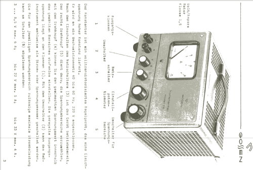 Konstanter Labornetzgerät Modell 2B; Gossen, P., & Co. KG (ID = 1639863) Ausrüstung