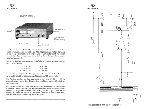 Konstanter T1K15B1,5; Gossen, P., & Co. KG (ID = 1596309) Equipment