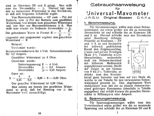 Radio-Universal-Mavometer ; Gossen, P., & Co. KG (ID = 1969597) Equipment