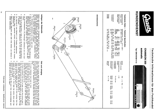 Chanson 300 Automatic; Graetz, Altena (ID = 2009977) Radio