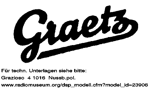 Grazioso 4 1016; Graetz, Altena (ID = 40483) Radio