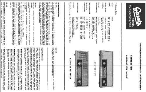 Komtess Vollsuper 1311L; Graetz, Altena (ID = 221872) Radio