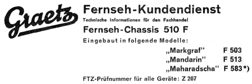 Markgraf F503; Graetz, Altena (ID = 1388547) Televisore