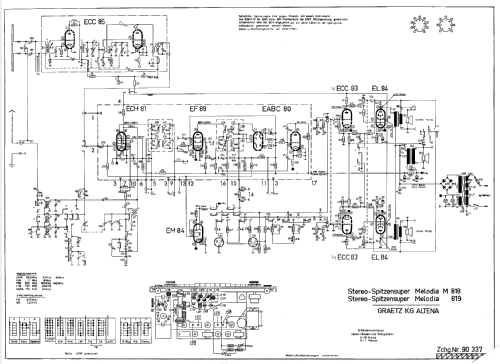 Melodia 819; Graetz, Altena (ID = 140457) Radio