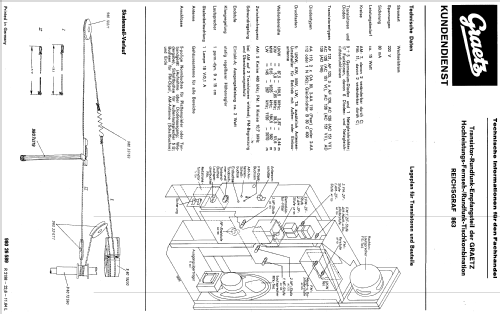 Reichsgraf 863 Ch= 812F; Graetz, Altena (ID = 317990) TV-Radio