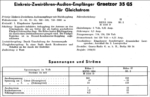 Graetzor - Aeropilot 35GS ; Graetz Radio, Berlin (ID = 1685009) Radio