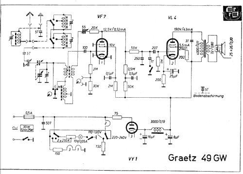 Einkreiser 49GW; Graetz Radio, Berlin (ID = 2581478) Radio