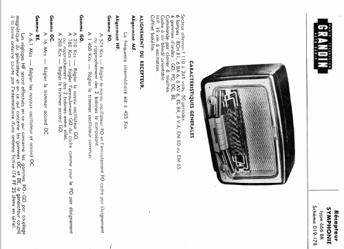 Symphonie 666BK Plan 019-178; Grandin, Cristal- (ID = 1201078) Radio