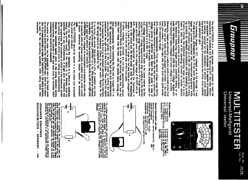 Multitester TH-5; Graupner, Johannes; (ID = 1084822) Equipment