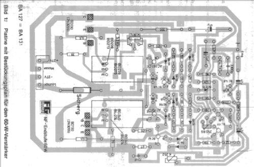 2 x 60 Watt HiFi - Endstufen - Einschub ; FG Elektronik, Franz (ID = 1681009) Ampl/Mixer