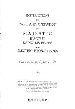 Majestic 93 Ch= 90-B; Grigsby-Grunow - (ID = 2817025) Radio