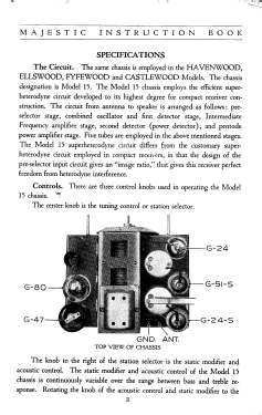 Majestic Fyfewood 154 Ch= 15-B; Grigsby-Grunow - (ID = 2815105) Radio