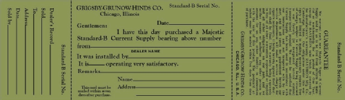 Majestic Standard B ; Grigsby-Grunow - (ID = 3131387) Aliment.