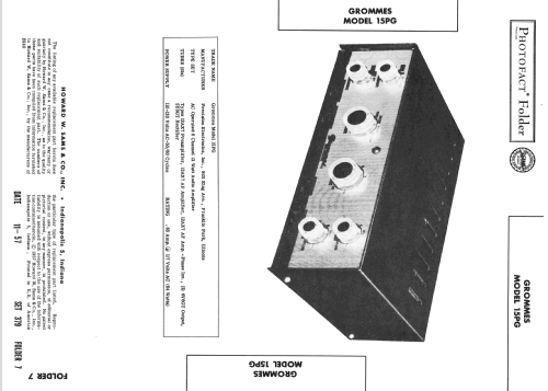 15PG ; Grommes Precision (ID = 2475236) Ampl/Mixer