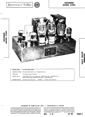 215BA ; Grommes Precision (ID = 3149399) Ampl/Mixer