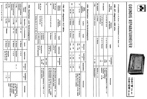 1041GW; Grundig Radio- (ID = 366957) Radio