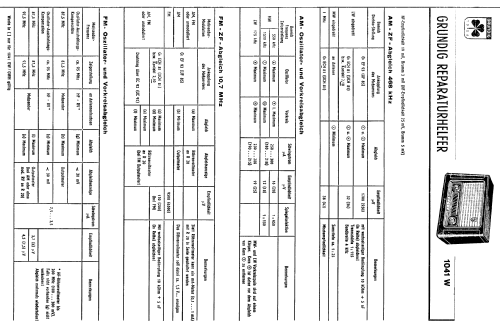 1041W; Grundig Radio- (ID = 101476) Radio