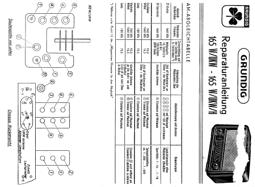 Type 165W/UKW/H / Super 165W/UKW/H; Grundig Radio- (ID = 498203) Radio