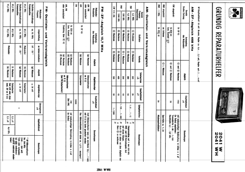 2041W; Grundig Radio- (ID = 369555) Radio
