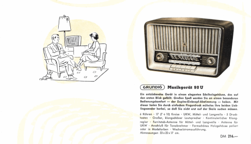 90U; Grundig Radio- (ID = 2085448) Radio