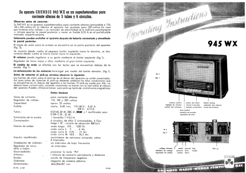 945WH; Grundig Radio- (ID = 2755545) Radio