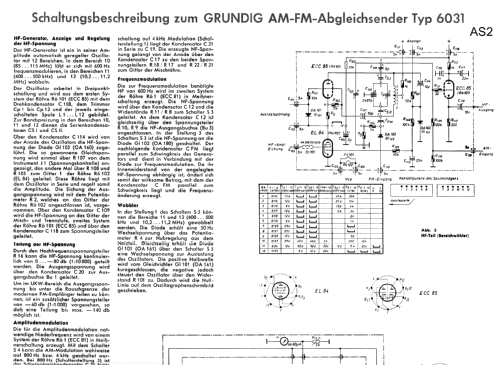 AM-FM-Abgleichsender AS2; Grundig Radio- (ID = 285917) Equipment