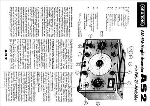 AM-FM-Abgleichsender AS2 ; Grundig Radio- (ID = 285904) Equipment