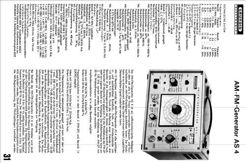 AM/FM-Generator AS4; Grundig Radio- (ID = 2040022) Ausrüstung