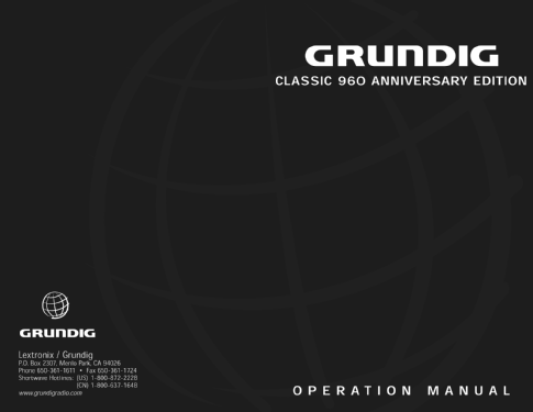 Classic 960 Anniversary Edition ; Grundig Radio- (ID = 2124951) Radio