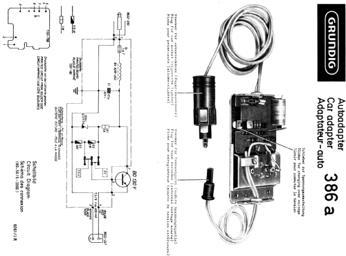 Auto-Adapter 386a; Grundig Radio- (ID = 425420) Fuente-Al
