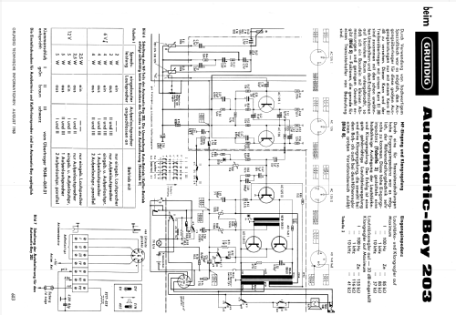 Automatic-Boy 203; Grundig Radio- (ID = 1975421) Radio