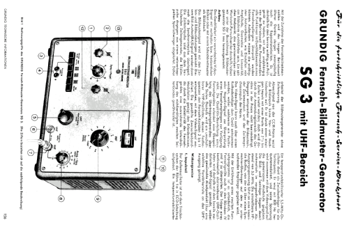 Bildmustergenerator SG3; Grundig Radio- (ID = 475436) Equipment