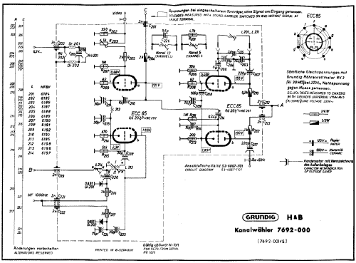 Bildmustergenerator SG3; Grundig Radio- (ID = 896778) Equipment