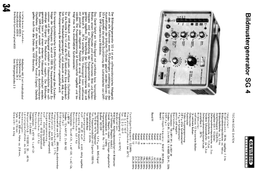 Bildmustergenerator SG4; Grundig Radio- (ID = 2040051) Equipment