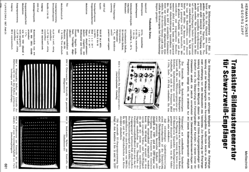 Bildmustergenerator SG4; Grundig Radio- (ID = 207832) Equipment