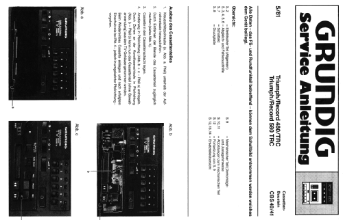 Cassetten-Baustein CBS 40/41; Grundig Radio- (ID = 499168) Sonido-V