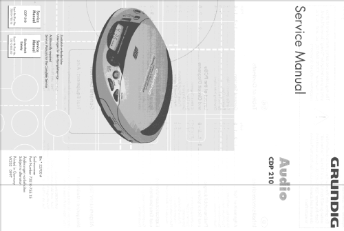 CD Player CDP210; Grundig Radio- (ID = 1061365) Reg-Riprod
